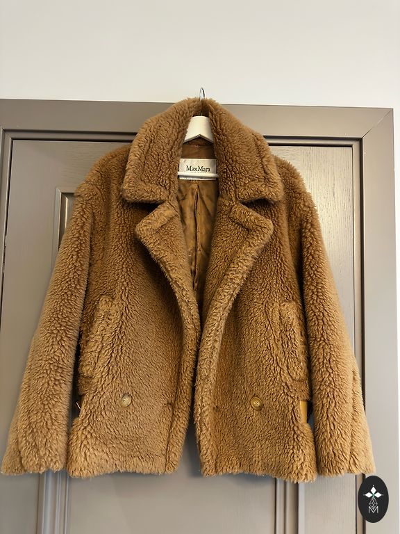 MaxMara Teddy biker jacket Camel Andele Mandele